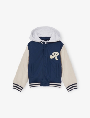 REISS: Fred Logo-Patch Hooded Woven Jacket 9-13 Years