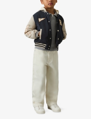 REISS: Wells Colour-Block Woven Bomber Jacket  3-9 Years