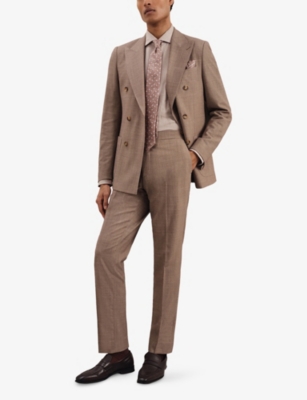 REISS: Belmont Double-Breasted Stretch-Woven Blazer