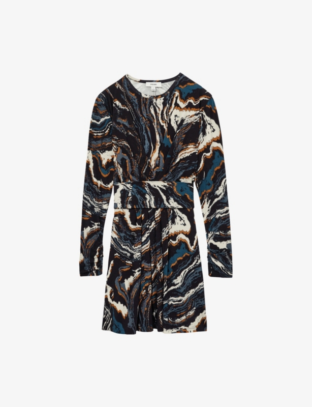Jasmine Abstract-Print Stretch-Jersey Mini Dress