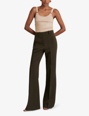 Reiss Womens Neutral Isabella Scoop-neck Stretch-cotton Vest Top In Nude