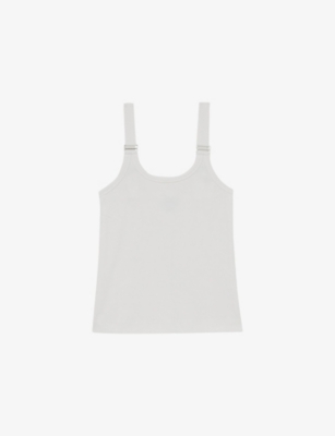 REISS: Isabella Scoop-Neck Stretch-Cotton Vest Top