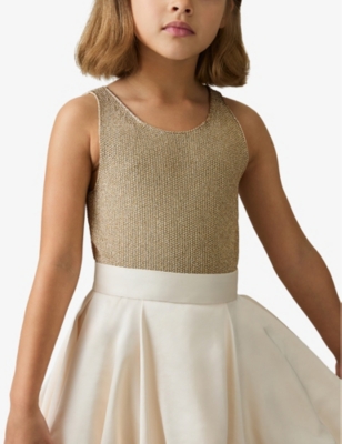 REISS MIKA METALLIC-KNIT VEST TOP 4-13 