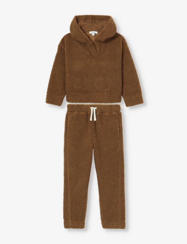 Orla borg-texture woven hoody and jogging bottoms set 9-13 years