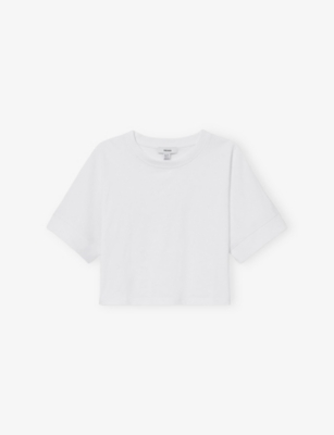 REISS IVORY LOIS RELAXED-FIT SHORT-SLEEVE COTTON T-SHIRT 4 