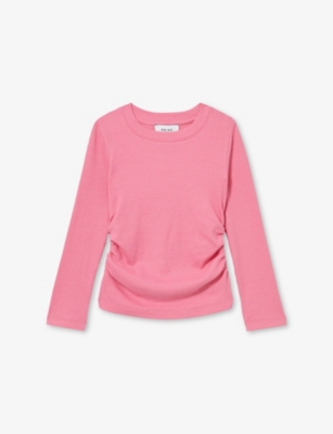 REISS: Trina Long-Sleeve Stretch Cotton-Jersey Top