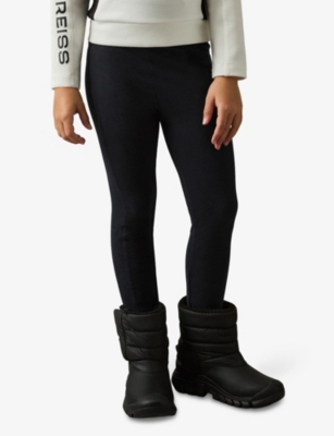 REISS KRISTEN BRANDED STRETCH-COTTON LEGGINGS 4 