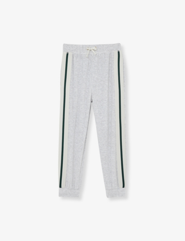 Chance Side-Stripe Velour Jogging Bottoms 4-9 years