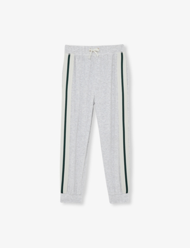 Chance Side-Stripe Velour Jogging Bottoms 9-13 years