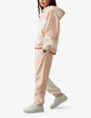REISS: Colour-Block Cotton-Blend Hoody and Jogging Bottoms Set 4-13 Years