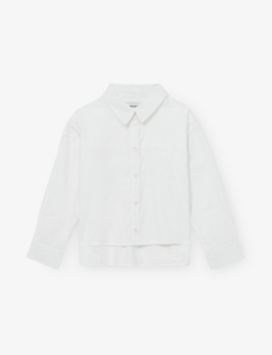 Reiss Kairi Long-sleeve Cotton T-shirt 4-9 In White
