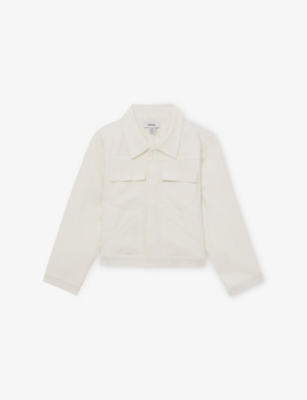 REISS: Joss Patch-Pocket Cropped Woven Shirt Jacket  4-13 years