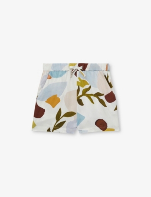 REISS: Tommi Graphic-Print Drawstring-Waist Woven Shorts 9-13 Years