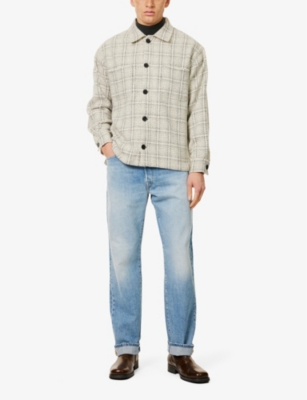 REPLAY: Whiskering straight-leg regular-fit denim jeans