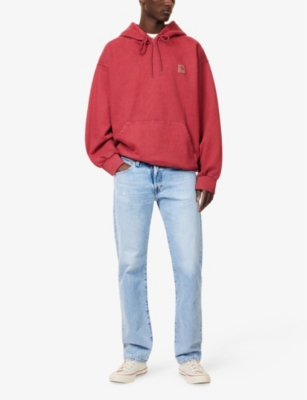 REPLAY: Deryck Faded-Wash Straight-Leg Regular-Fit Denim Jeans