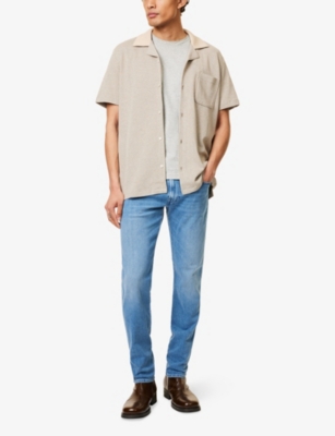 REPLAY: Anbass Brand-Patch Slim-Fit Denim Jeans