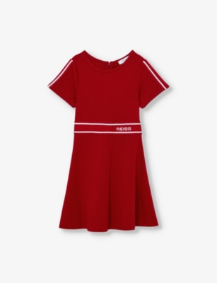 REISS: Lowri logo-print interlock-jersey dress 4-9 years