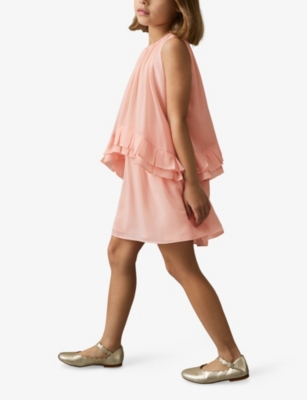 REISS LUNI TIERED CHIFFON DRESS 4-9 