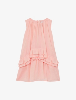 REISS LUNI TIERED CHIFFON DRESS 4-9 