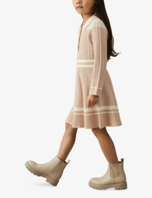 REISS: Colette Ribbed Knitted Dress 4-14 Years