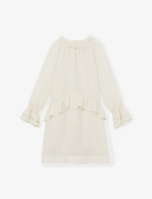 REISS: Lunar Frilled-Trim Woven Mini Dress 4-13 Years