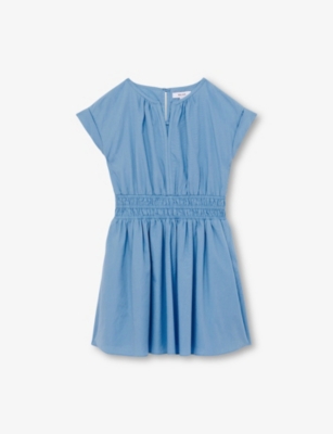 REISS: Bessie Pleated Cotton Mini Dress 4-9 Years