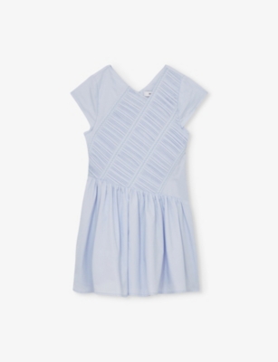 REISS: Bessie Pleated Cotton Mini Dress 9-13 Years