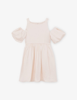 REISS: Reiss x Atelier Christelle Puff-Sleeve Satin Bridesmaid Dress 4-13 Years