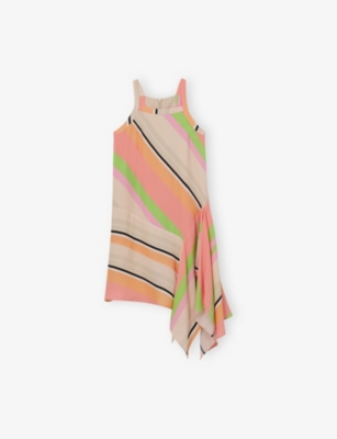 REISS STRIPED STRAPLESS WOVEN DRESS 9-13 