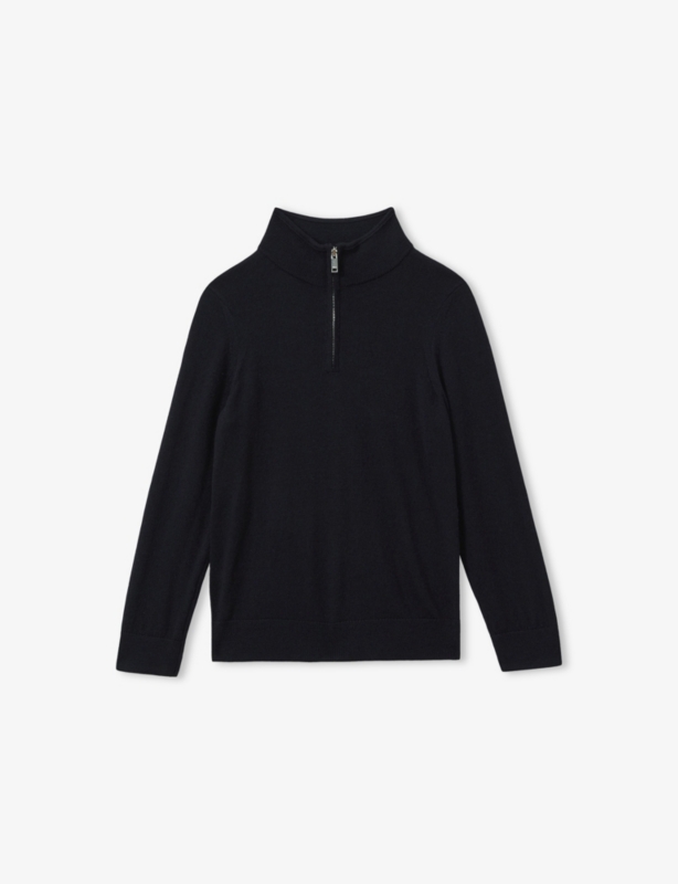 Blackhall Funnel-Neck Merino Wool Knit Jumper 13-14 Years