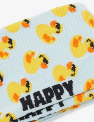 HAPPY SOCKS: Rubber Duck cotton-blend socks