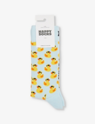 HAPPY SOCKS: Rubber Duck cotton-blend socks