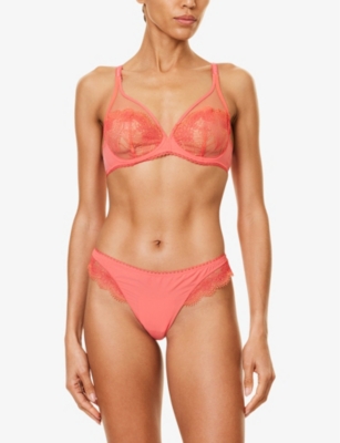 SIMONE PERELE: Allure Plunging underwire mesh bra