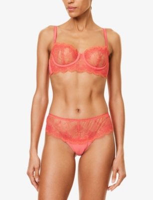 SIMONE PERELE: Allure Shorty embroidered mesh briefs