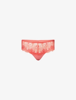 SIMONE PERELE: Allure Shorty embroidered mesh briefs