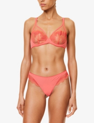 SIMONE PERELE: Allure embroidered woven thong
