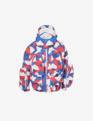 WHO DECIDES WAR BY EV BRAVADO: Detachable-hood distressed regular-fit cotton parka