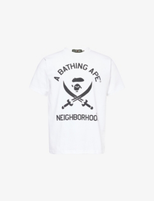 A BATHING APE: A Bathing Ape Bape x NBHD Logo-Print Cotton T-Shirt