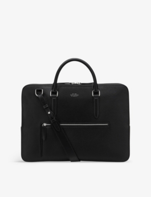 SMYTHSON Panama cross grain leather briefcase Selfridges