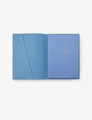 SMYTHSON: Ludlow Evergreen refillable grained leather notebook 19.5cm x 14.5cm