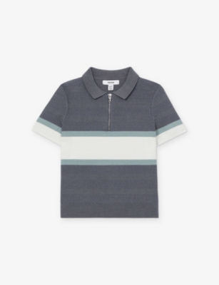 REISS: Grove Textured Knitted Polo Shirt 3-9 Years