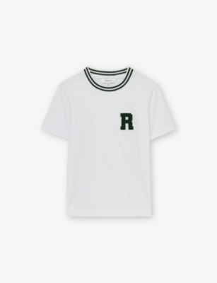 Reiss White 9-13 Yrs Cotton Letter Patch T-shirt