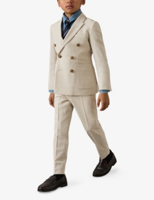 Reiss Kids' Belmont Flat Front Dress Pants