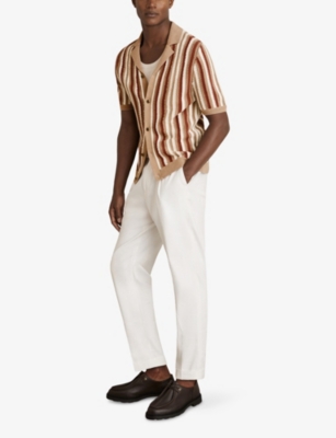 REISS: Carrington Striped Cotton-Knit Shirt