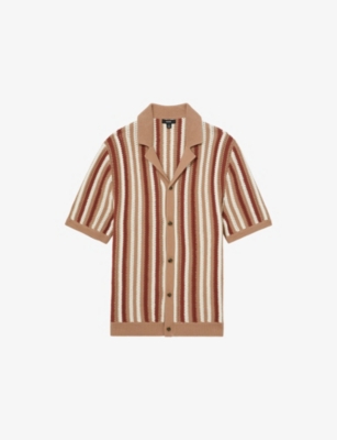 REISS: Carrington Striped Cotton-Knit Shirt