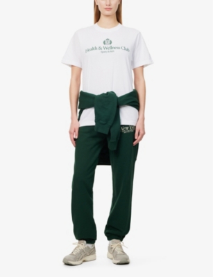 SPORTY & RICH: Country brand-print cotton-jersey T-shirt