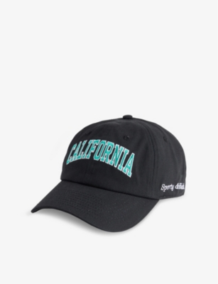 SPORTY & RICH: Logo-Embroidered Cotton Baseball Cap