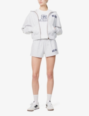 SPORTY & RICH: Wellness Ivy Disco Cotton-Jersey Shorts