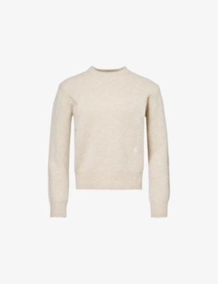 SPORTY & RICH: SRC Embroidered-Logo Crewneck Wool Knitted Jumper