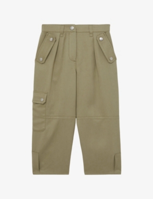 REISS: Cleaton Patch-Pocket Regular-Fit Linen-Blend Cargo Trousers 4-9 Years